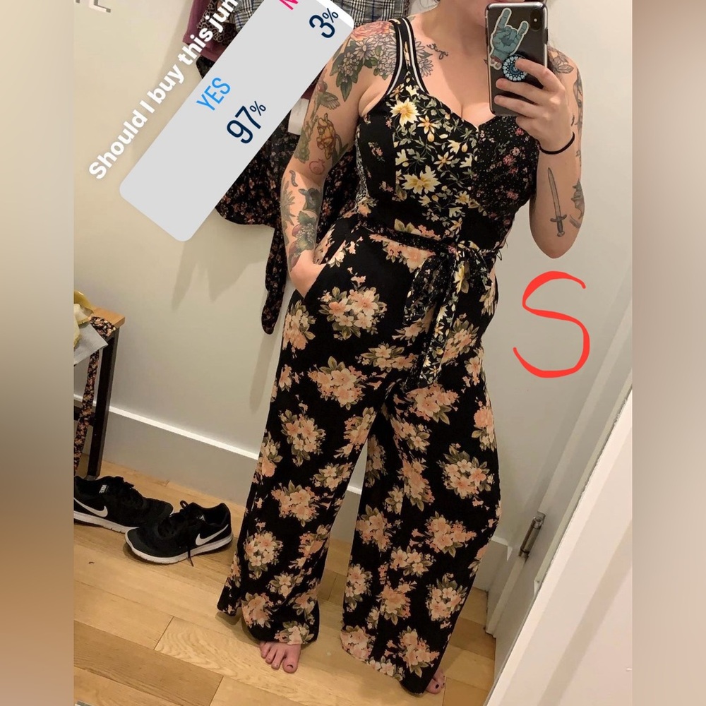 AEO Floral Jumpsuit